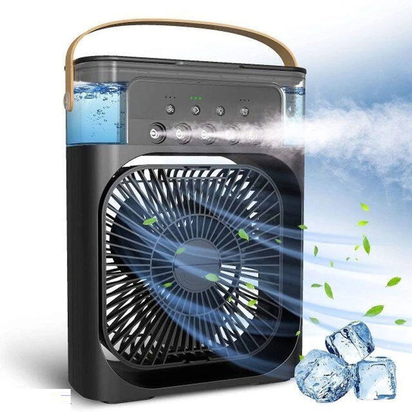 Mini Ar-Condicionado 3 em 1 com LED – Refresque e Relaxe em Qualquer Lugar!