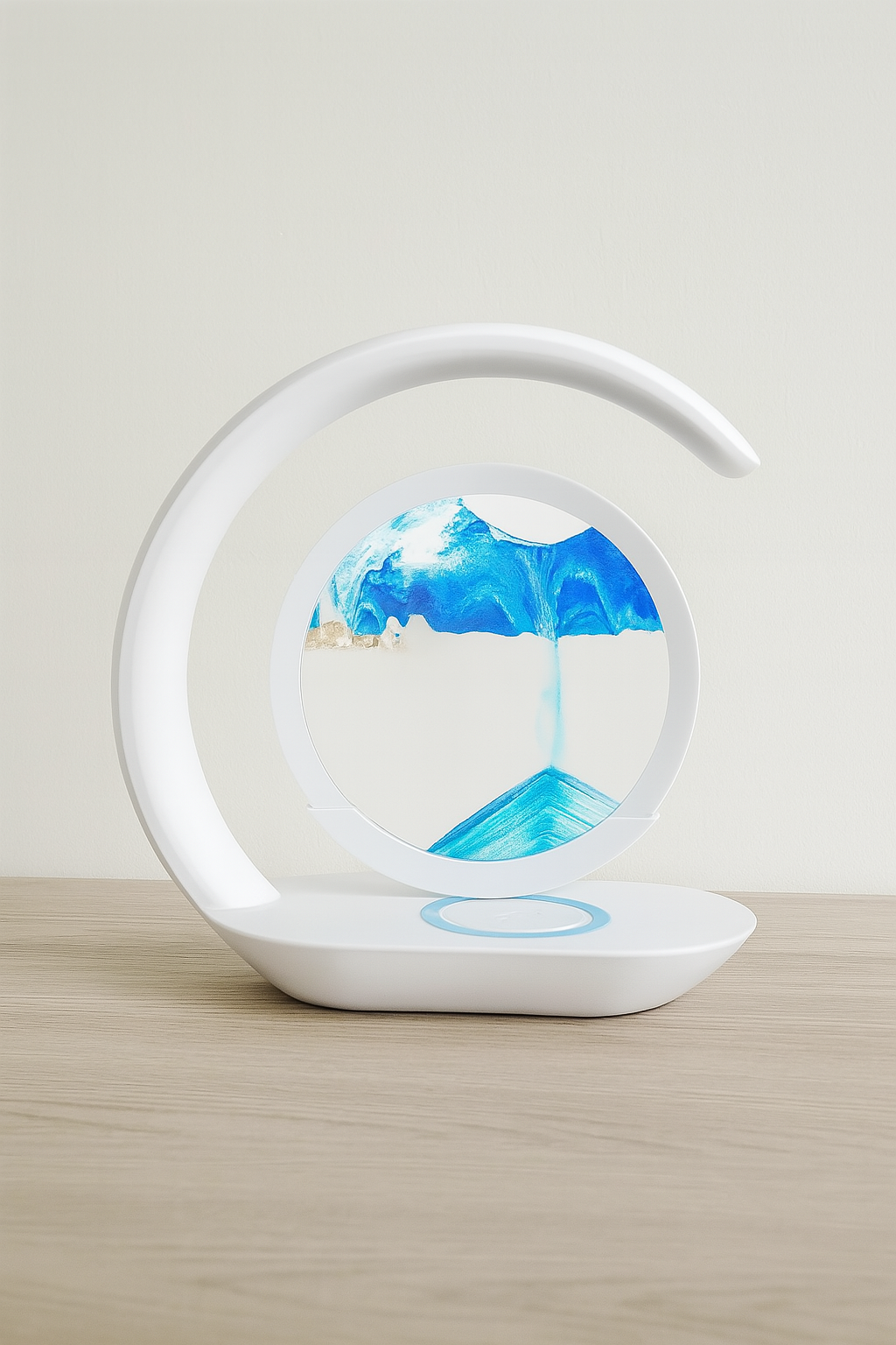 Luminária Criativa com Areia e Carregamento Sem Fio