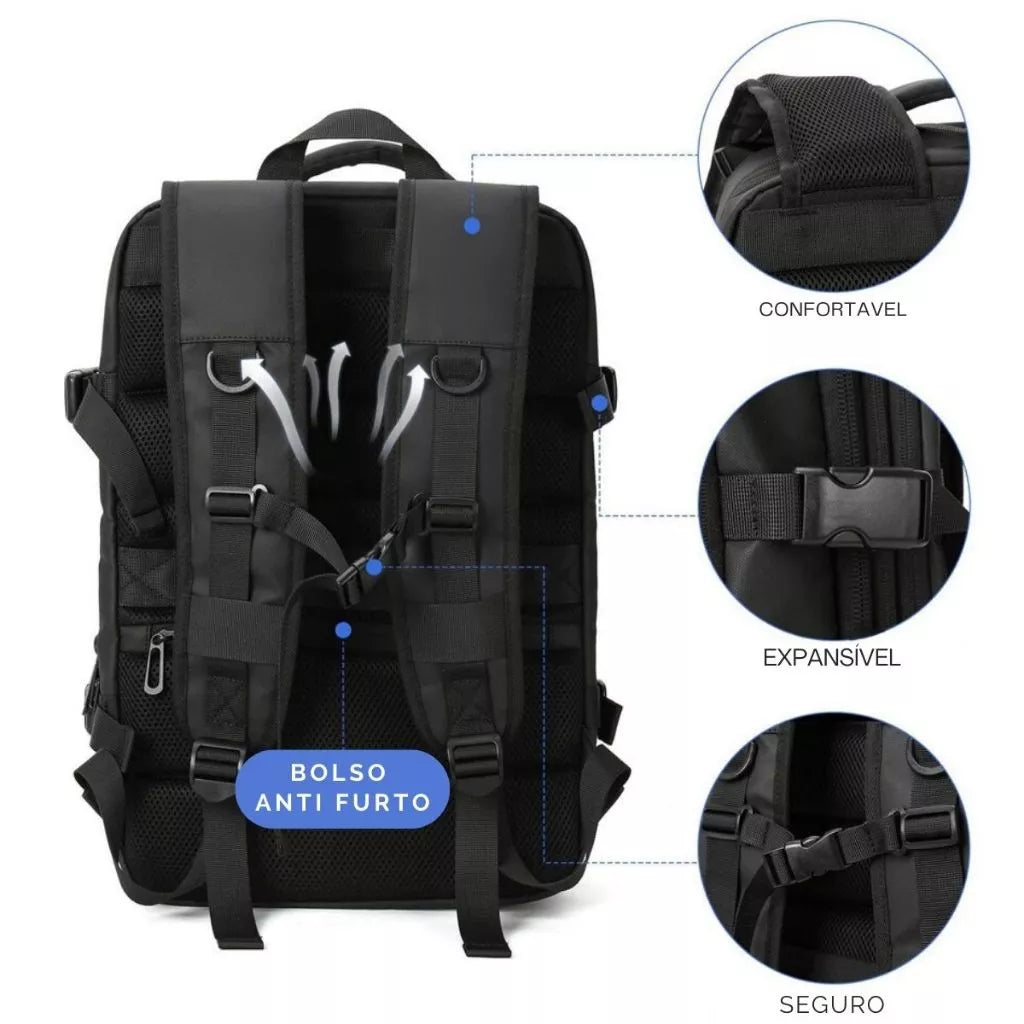 Mochila Executiva Unissex Expansível