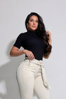 Calça Jeans Modeladora Curva dos Sonhos Creme - REF58