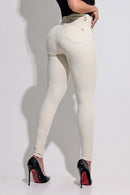 Calça Jeans Modeladora Curva dos Sonhos Creme - REF58
