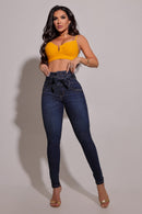 Calça Jeans Feminina Modeladora com Cinto - REF89