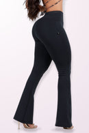 Calça Feminina Flare Modeladora Preta Montaria - REF7526