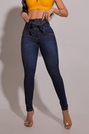 Calça Jeans Feminina Modeladora com Cinto - REF89