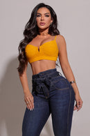 Calça Jeans Feminina Modeladora com Cinto - REF89