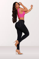 Calça Jeans Modeladora Black Stone com Elastano - REF09