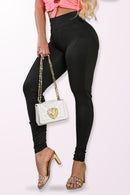 Calça Fitness Modeladora Preta Cintura Alta - REF7524