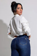 Calça Jeans Modeladora com Cinto - REF81