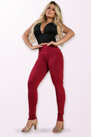 Calça Fitness Modeladora Vermelha Cintura Alta - REF7523