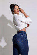 Calça Jeans Modeladora com Cinto - REF81