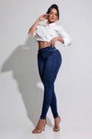 Calça Jeans Modeladora com Cinto - REF81