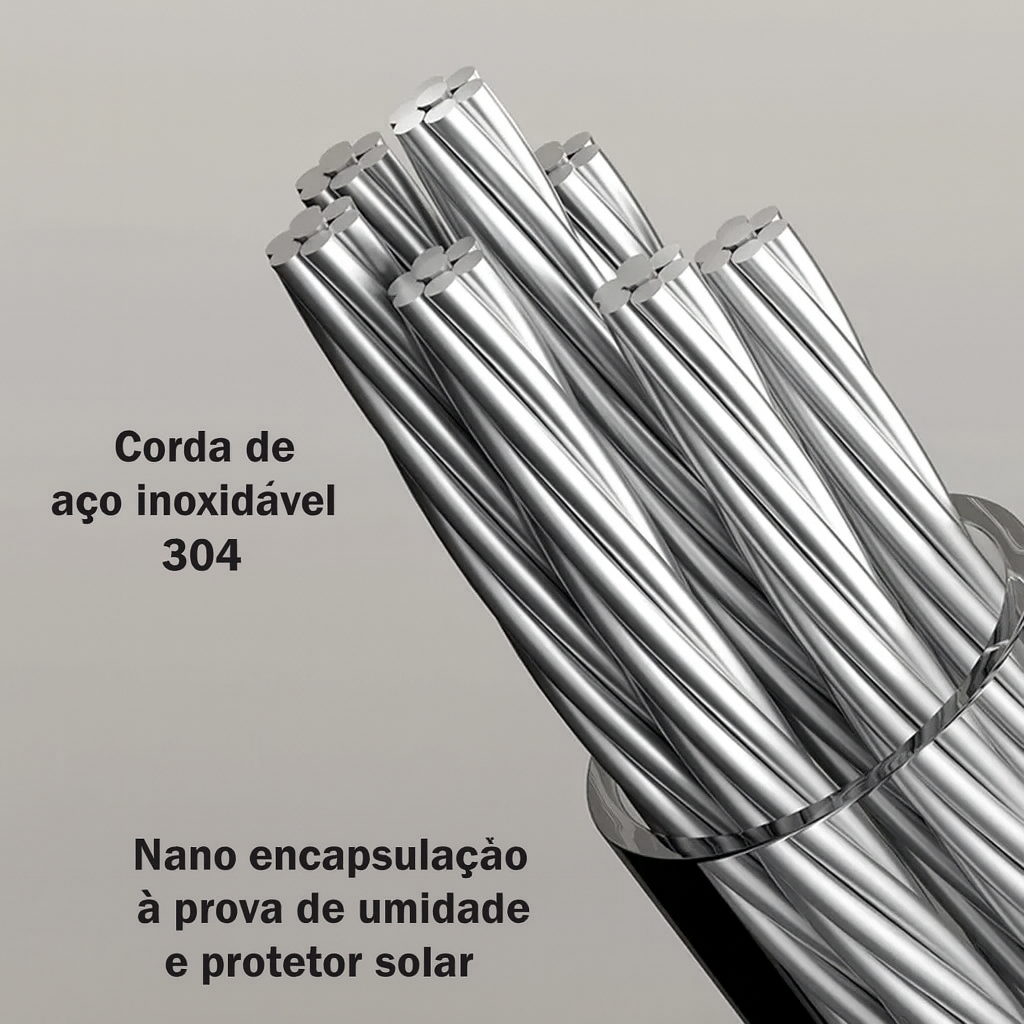 Varal retrátil de aço inox – Suporte de secagem que economiza espaço