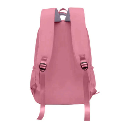 Mochila Feminina Little Rabbit Para Faculdade e Escolar Com Chaveiro